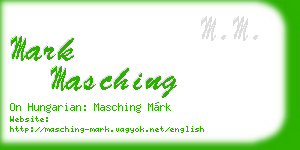mark masching business card